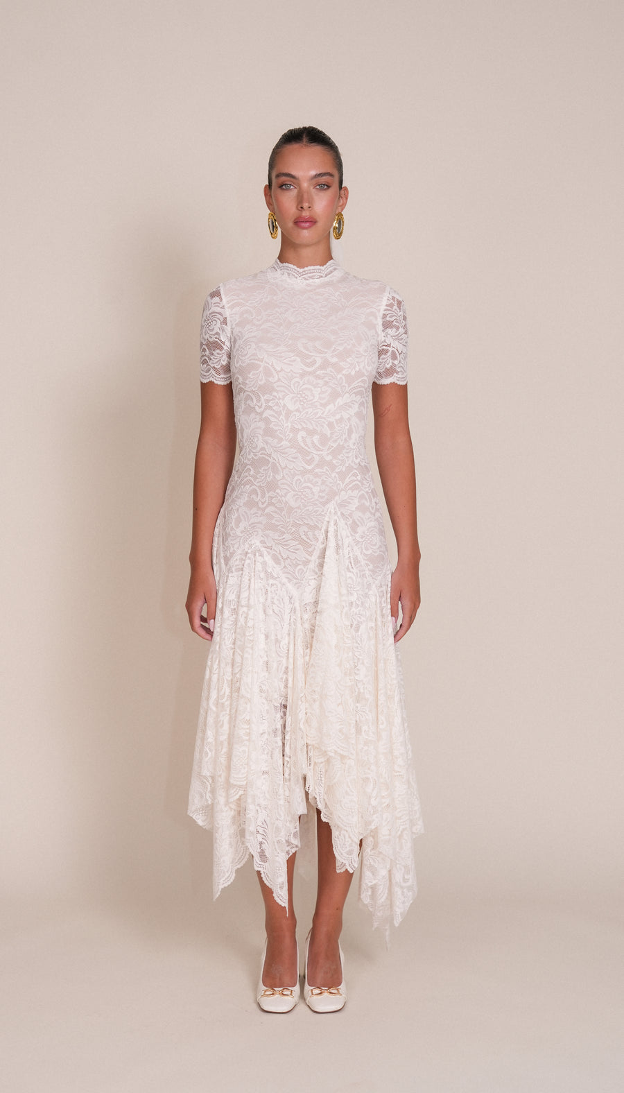 BIANCO robe en dentelle