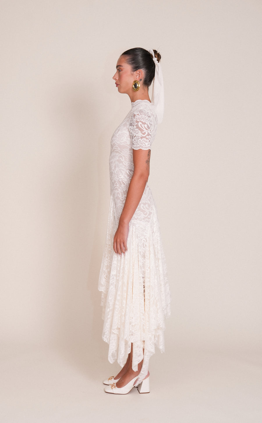 BIANCO robe en dentelle