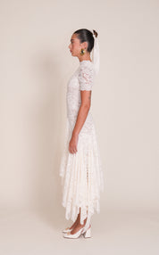 BIANCO robe en dentelle