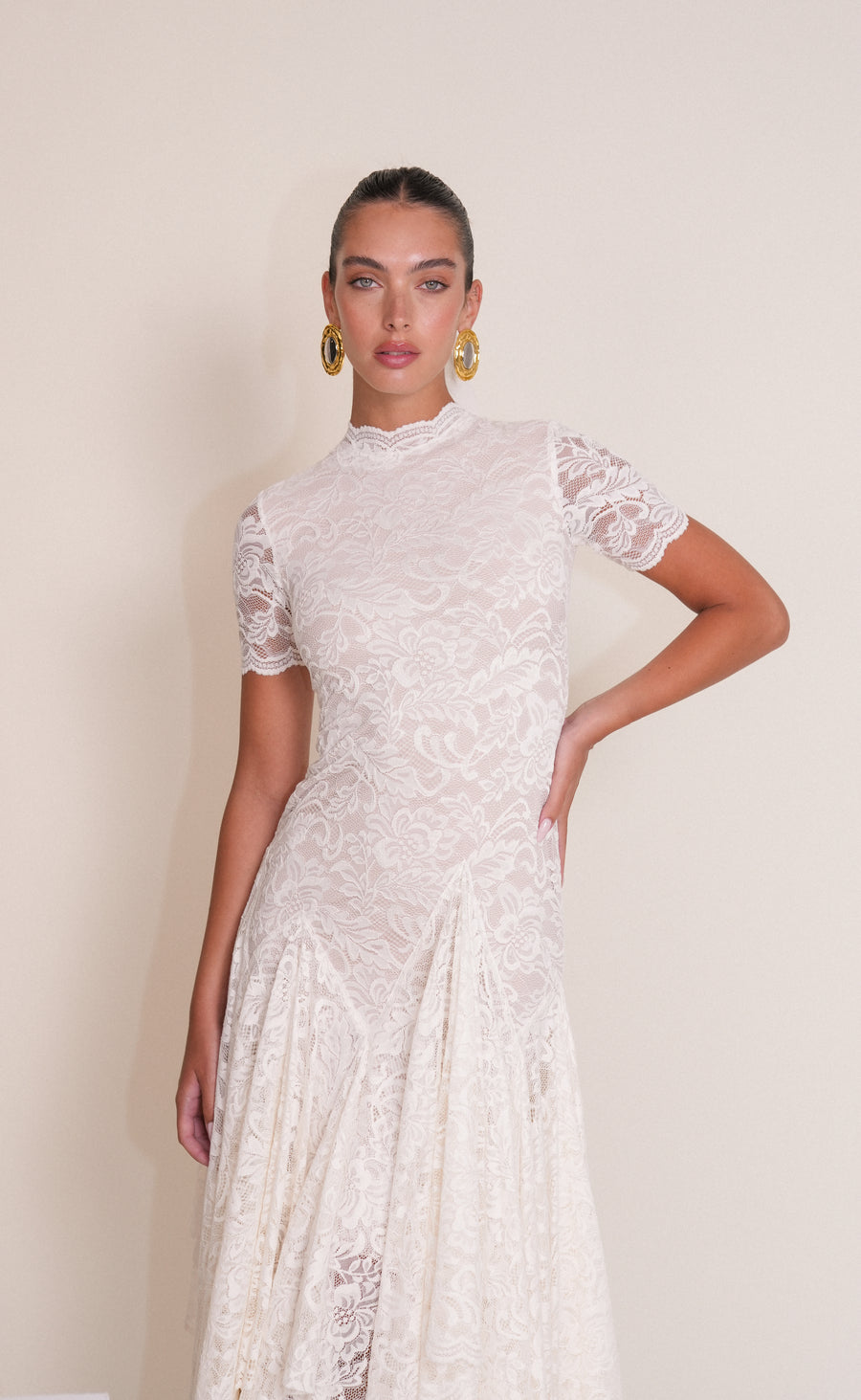 BIANCO robe en dentelle