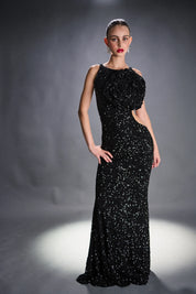 BLACK YOLE robe longue paillette