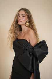 Robe midi à nœud CARLA