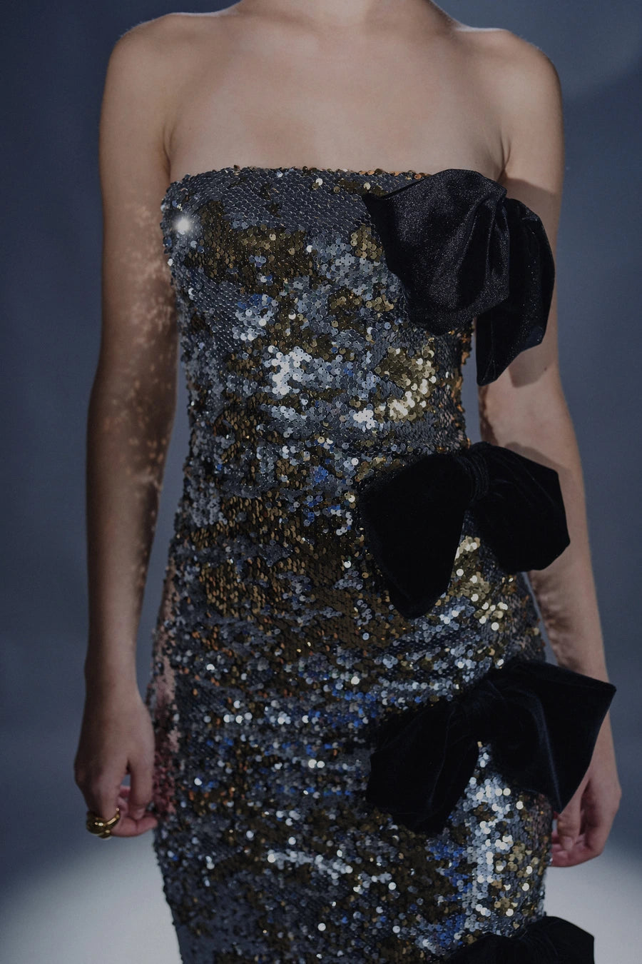 RIGEL robe longue paillette 