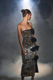RIGEL robe longue paillette 