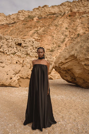 SINAI robe longue drapée 