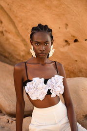 TANAMI crop top à fleurs